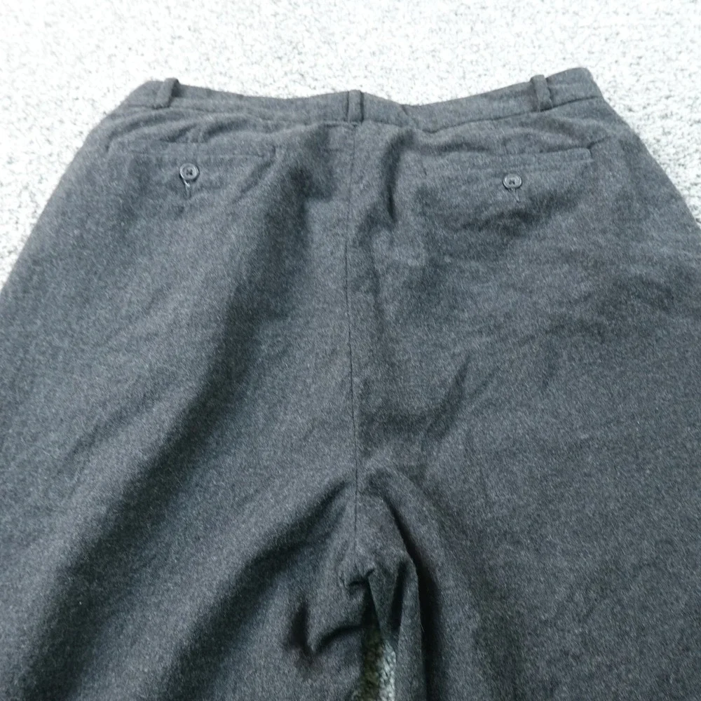 VTG Polo Ralph Lauren Pants Mens 33X32 Gray Wool Dress Trouser Pleated Cuffed